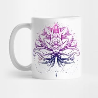 Purple  Watercolor Lotus / Lily flower Mug